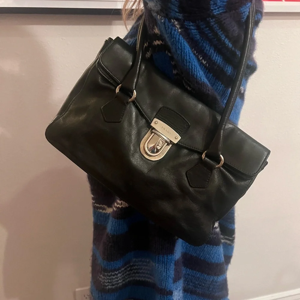 Prada Black Leather Satchel - Picture 13 of 13